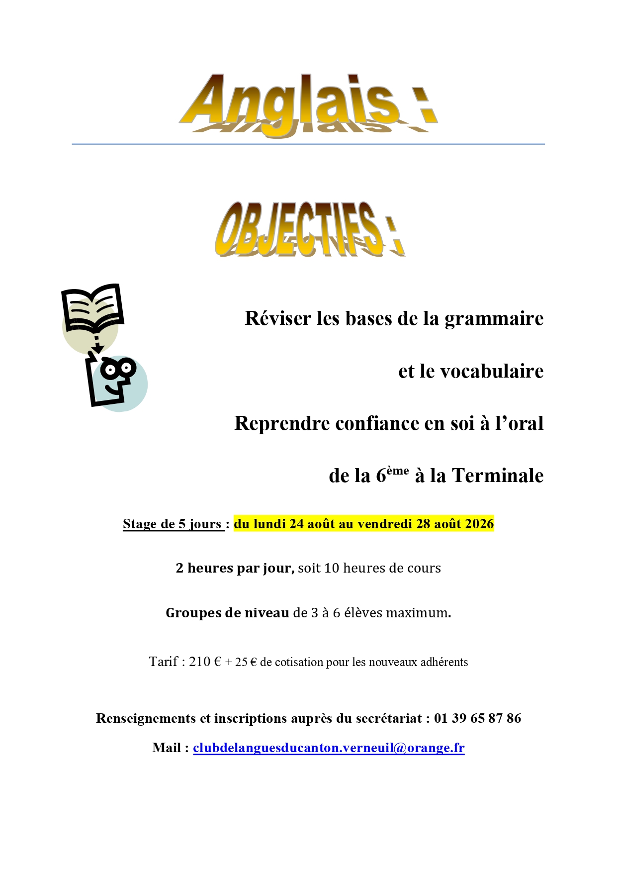 stage anglais